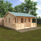 Adlington 44mm Log Cabin - Premium Wooden Garden Retreat with Veranda