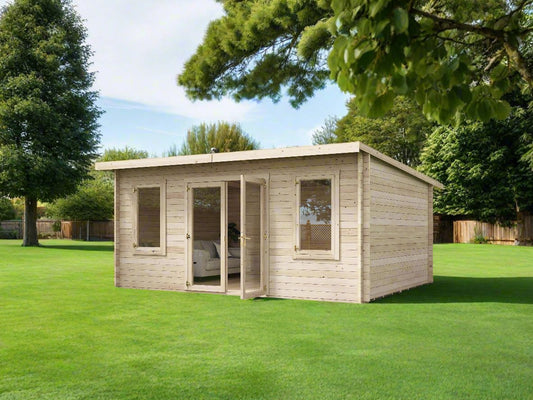 Store More Ashley Pent Log Cabin Garden Room - 5.0m x 4.0m