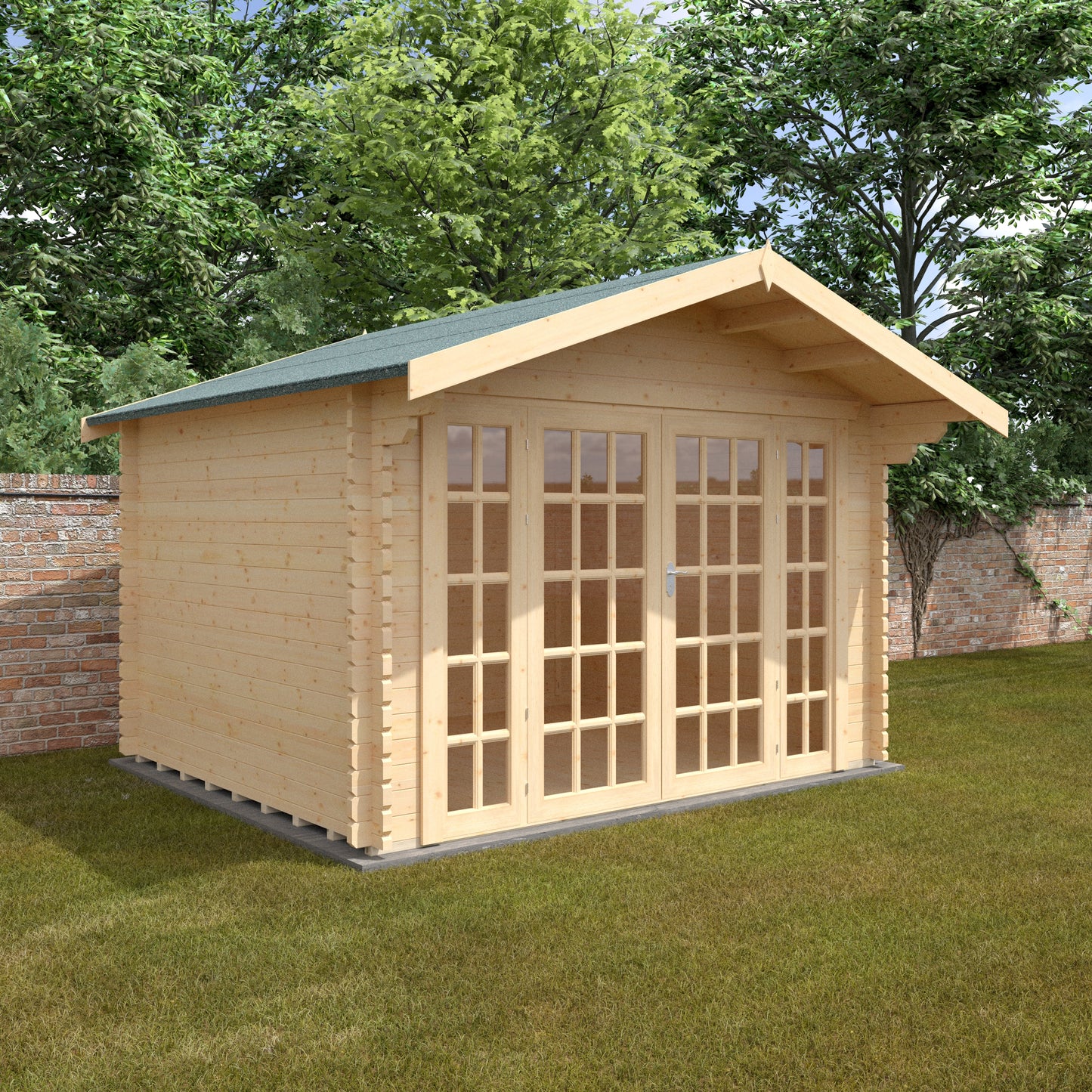 Balmoral 44mm Log Cabin: Elegant Garden Living