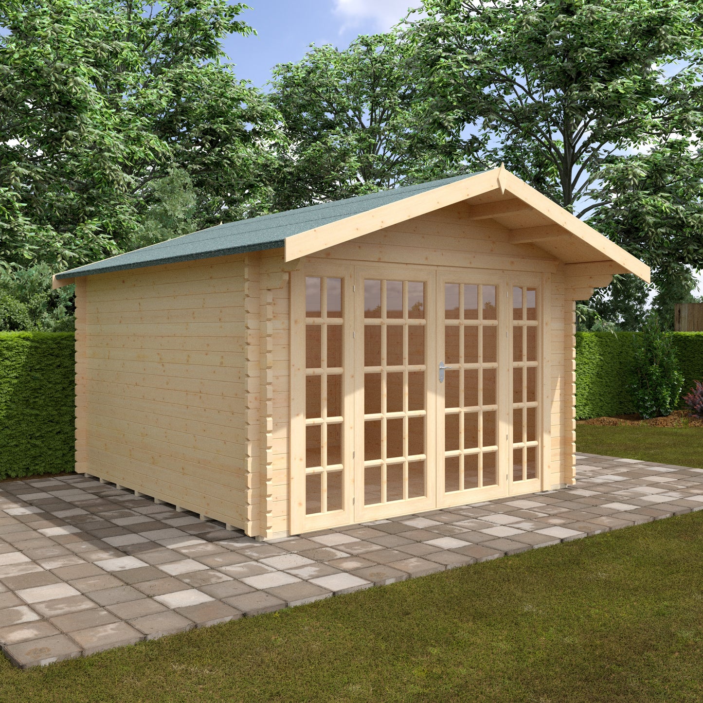 Balmoral 44mm Log Cabin: Elegant Garden Living