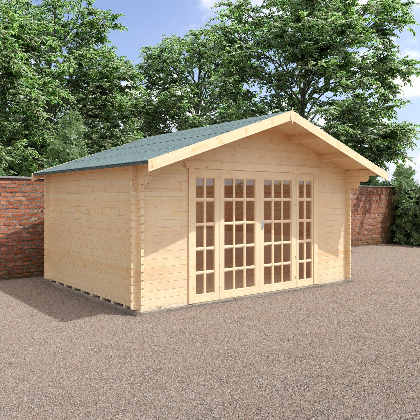 Balmoral 44mm Log Cabin: Elegant Garden Living