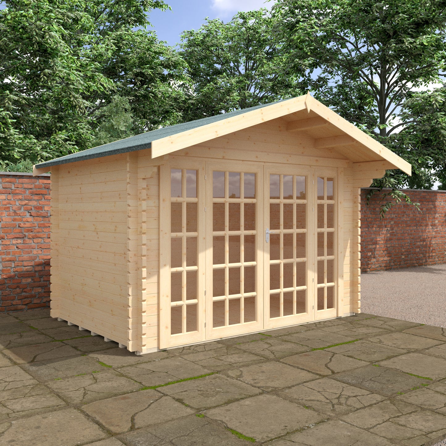 Balmoral 44mm Log Cabin: Elegant Garden Living