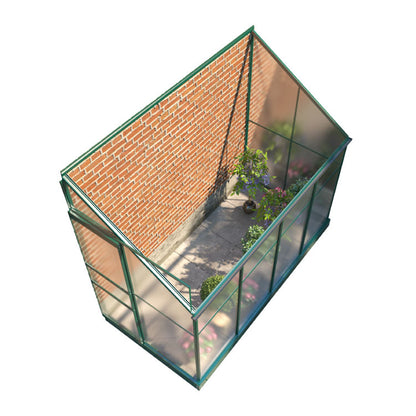 Polycarbonate Lean-To Greenhouse 4x8