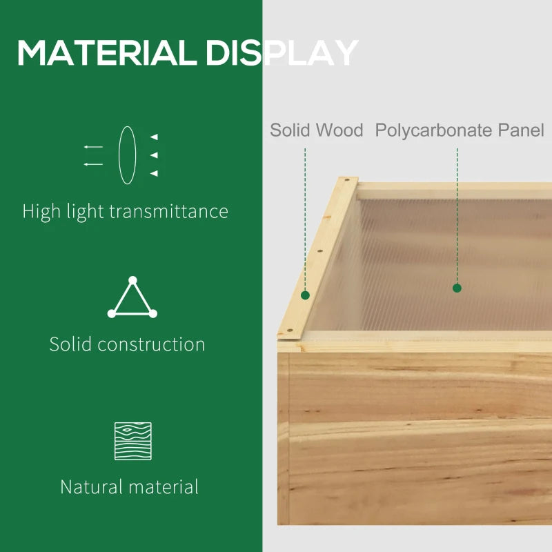 Outsunny Wooden Cold Frame Greenhouse