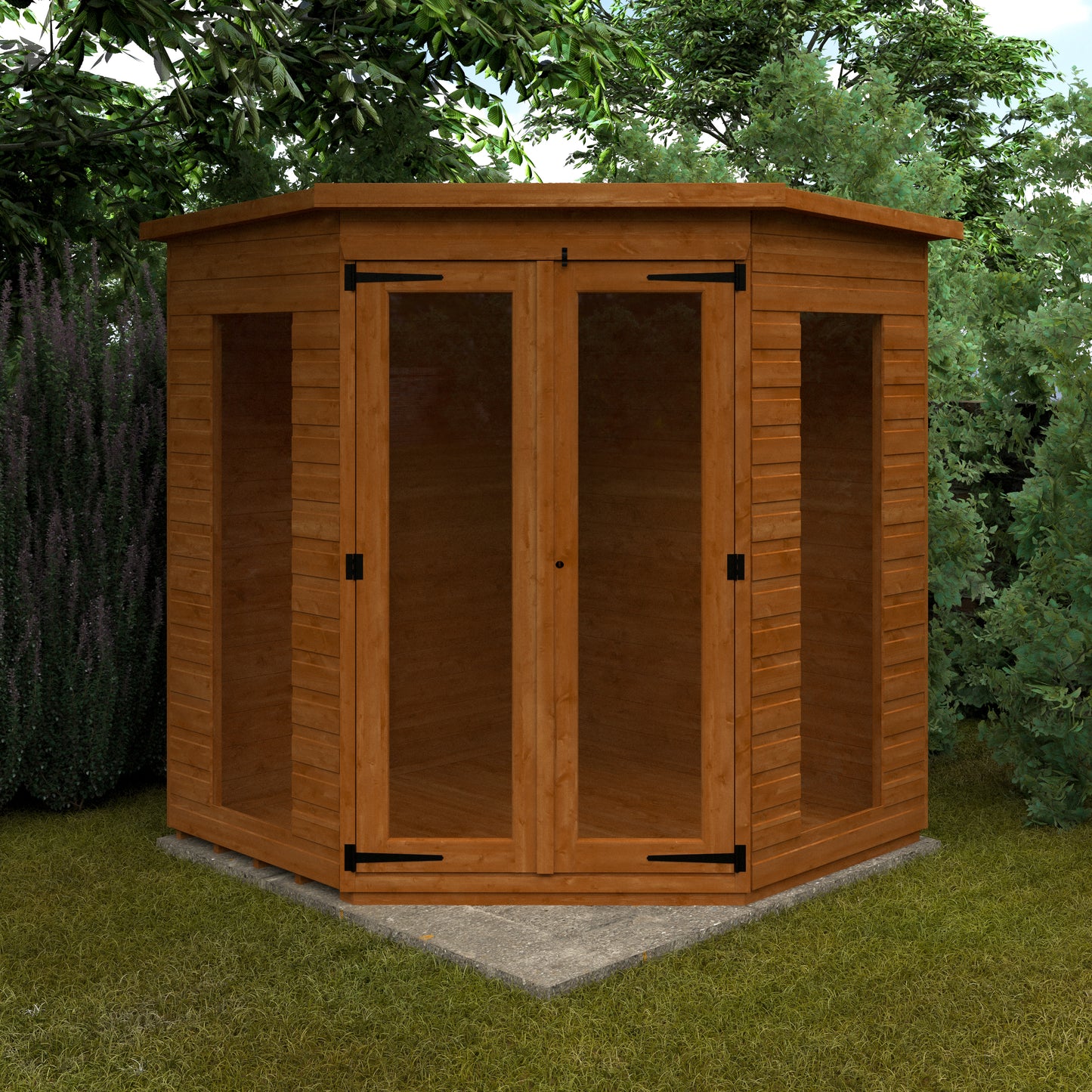 Full Pane Corner Summerhouse - Stylish Garden Addition