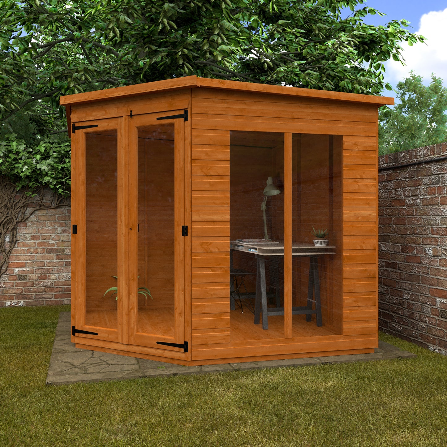 Full Pane Corner Summerhouse - Stylish Garden Addition