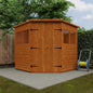 Space-Saving Corner Shed - Wooden Garden Shed