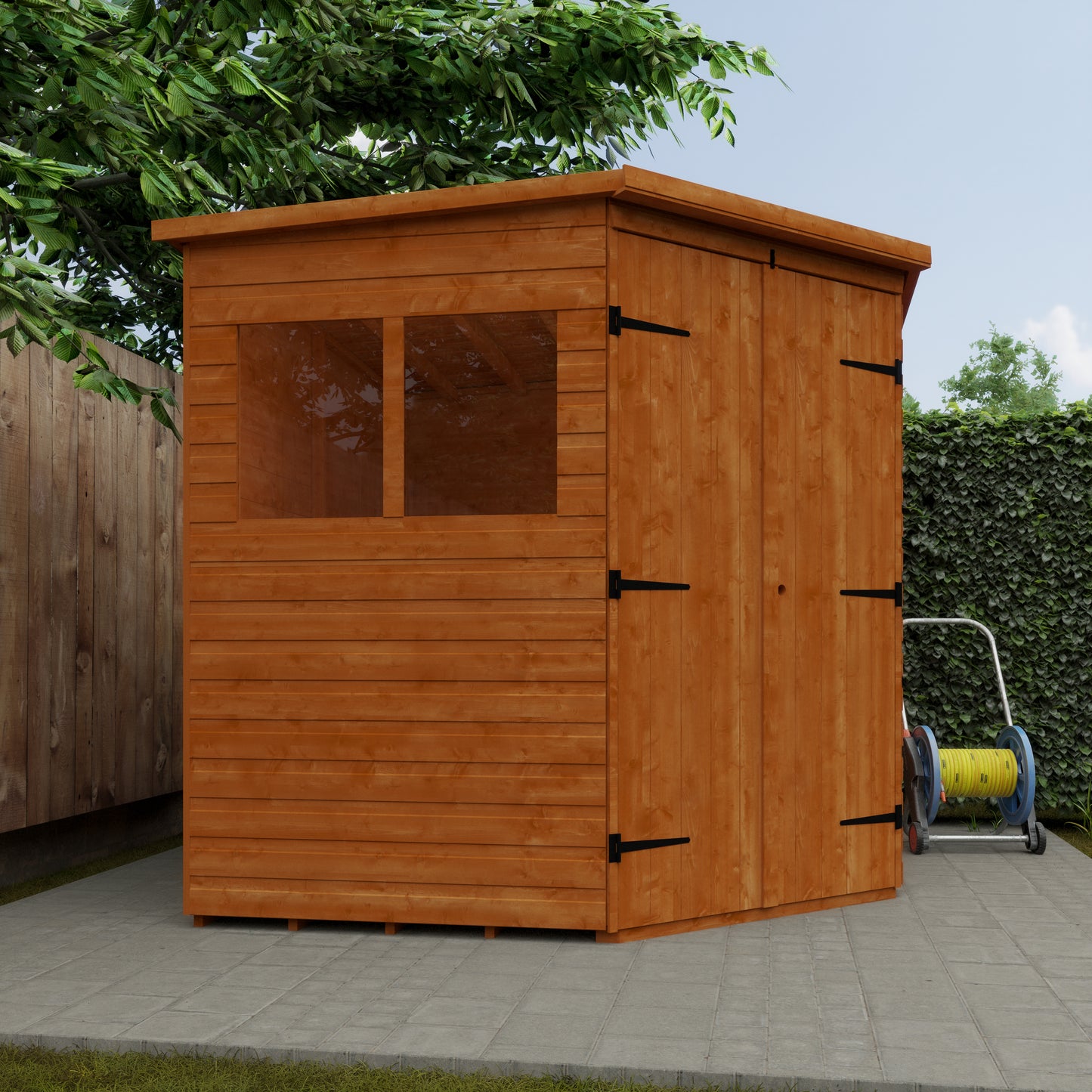 Space-Saving Corner Shed - Wooden Garden Shed