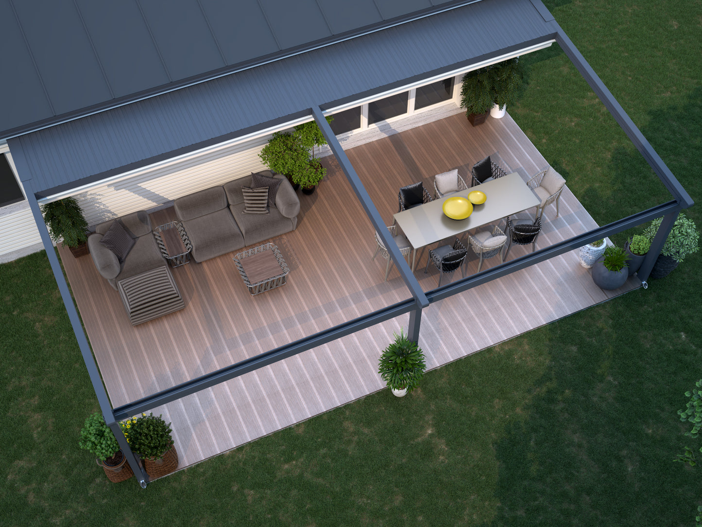 Verdeca Folding Roof Veranda with Aluminium Frame - Ultimate Flexibility and Sleek Design