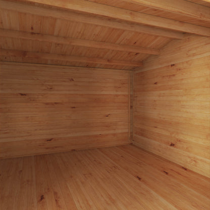 Home Office Studio Log Cabin with Side Shed