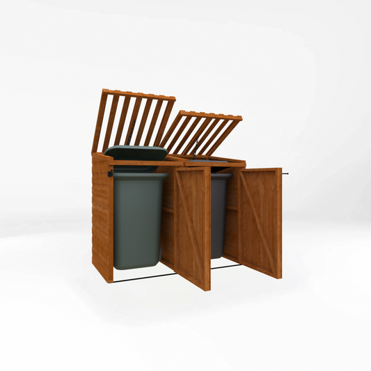 Premium Wooden Wheelie Bin Store | Secure & Stylish Bin Storage