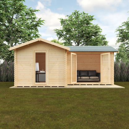 L-Shaped Log Cabin - Your Versatile Outdoor Sanctuary