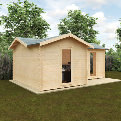 L-Shaped Log Cabin - Your Versatile Outdoor Sanctuary