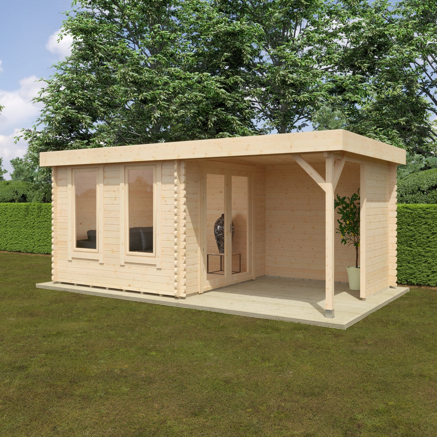 Lulworth 44mm Log Cabin: The Perfect Outdoor Sanctuary