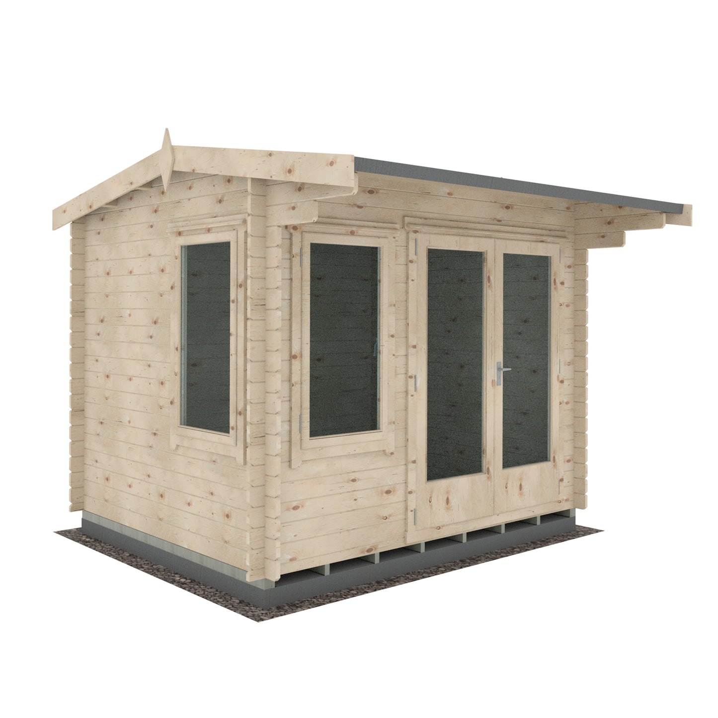 UK Made Marlborough Log Cabin 28mm Thick Logs Toughened Glass Summerhouse