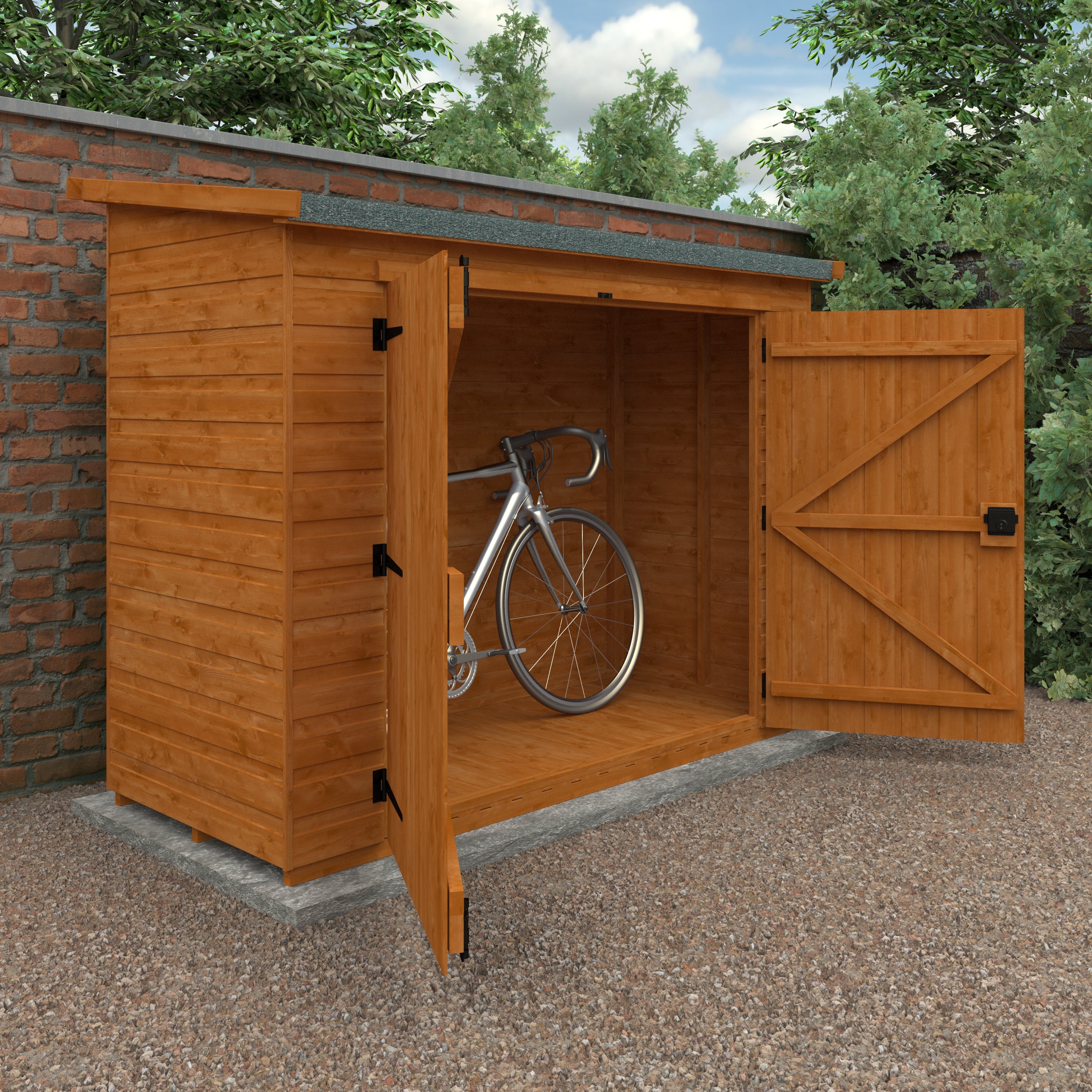 Compact bike storage shed sale