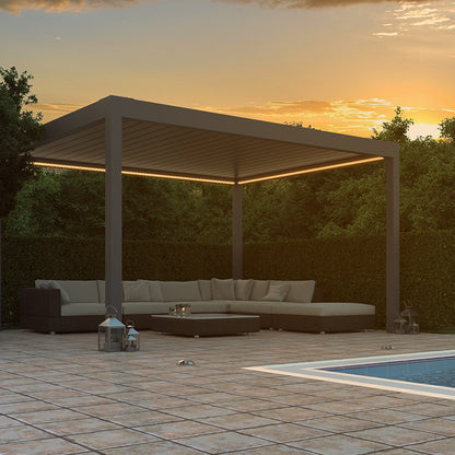 Pinela Aluminium Louvered Roof Pergola | Adjustable Sunshade and Weather Protection