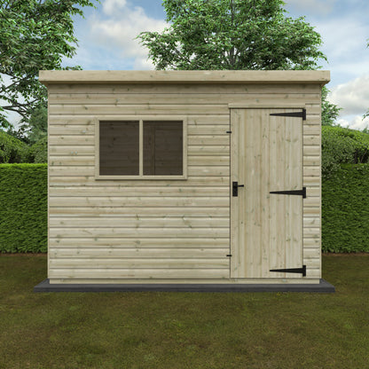 Tanalised Deluxe Pent Garden Shed - Premium Garden Storage Solution