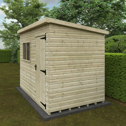 Tanalised Deluxe Pent Garden Shed - Premium Garden Storage Solution