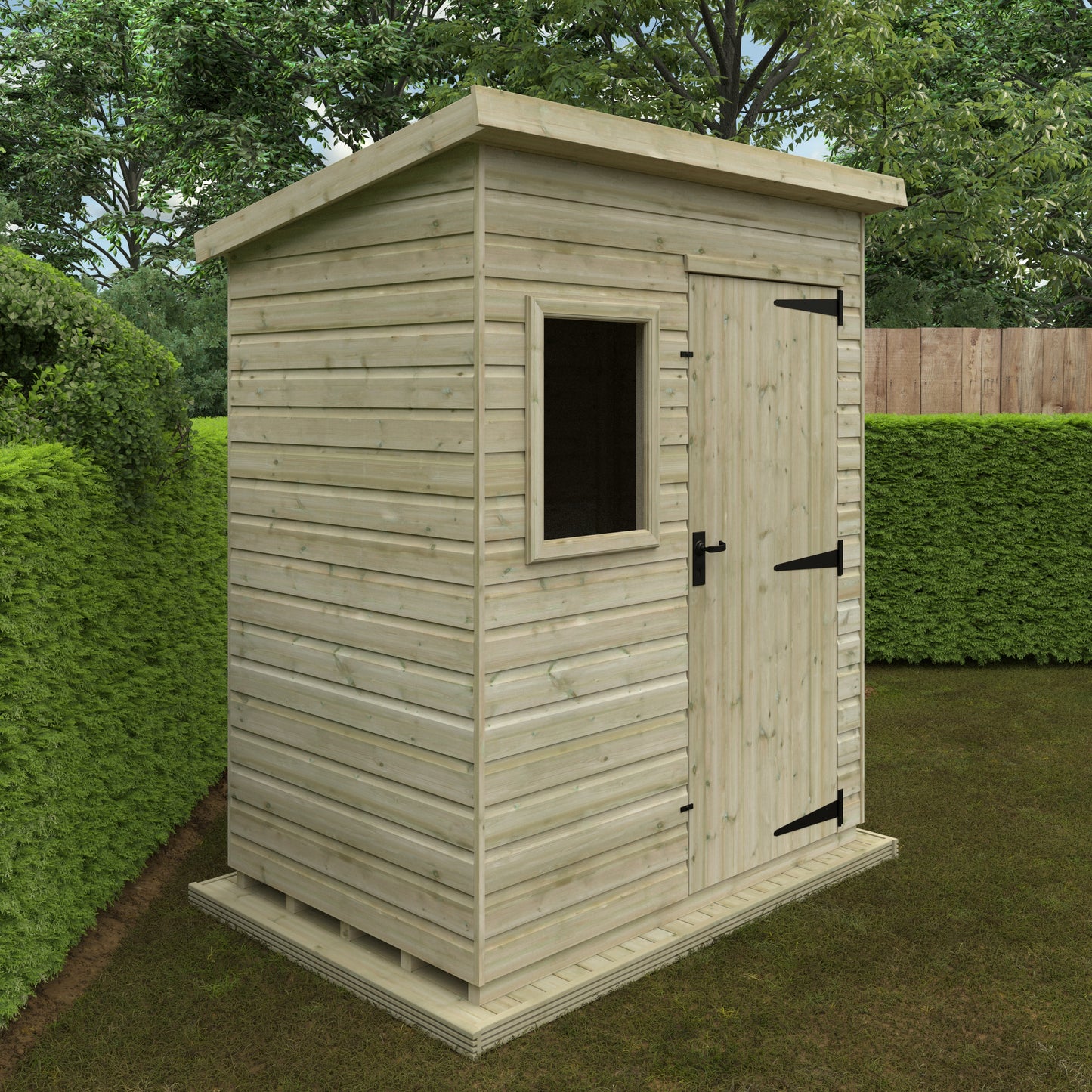 Tanalised Deluxe Pent Garden Shed - Premium Garden Storage Solution