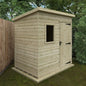 Tanalised Deluxe Pent Garden Shed - Premium Garden Storage Solution