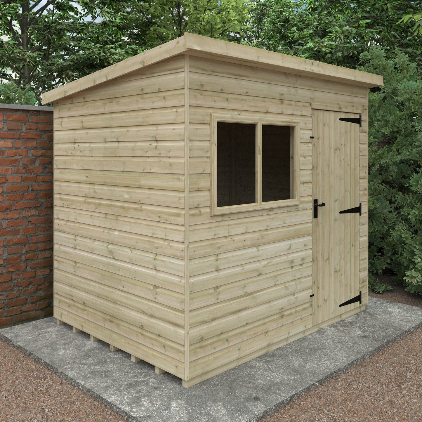 Tanalised Deluxe Pent Garden Shed - Premium Garden Storage Solution