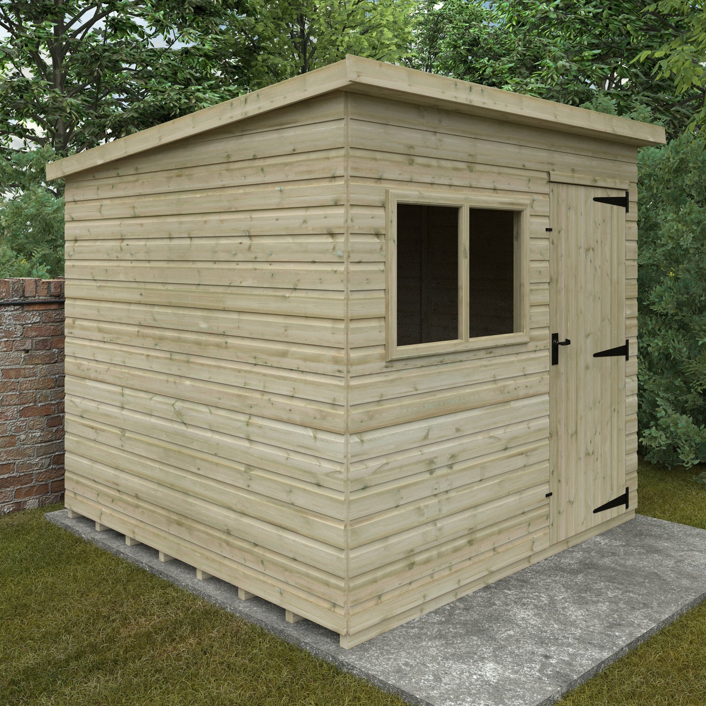 Tanalised Deluxe Pent Garden Shed - Premium Garden Storage Solution