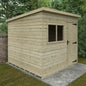 Tanalised Deluxe Pent Garden Shed - Premium Garden Storage Solution