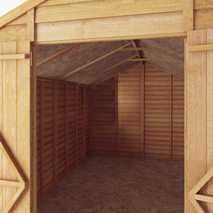 Large Wooden Garden Shed Overlap Apex Roof Double Doors Windowless