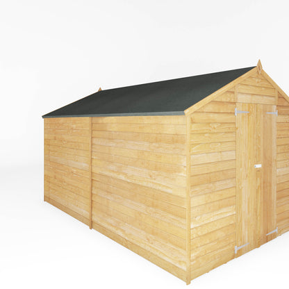 Large Wooden Garden Shed Overlap Apex Roof Double Doors Windowless