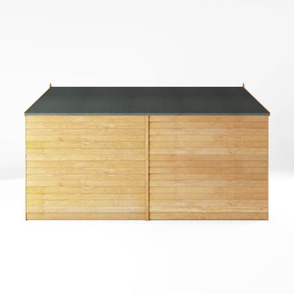 Large Wooden Garden Shed Overlap Apex Roof Double Doors Windowless