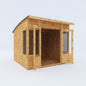 Wooden Summerhouse Shiplap T&G Curved Roof Double Door - Helios