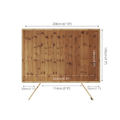 Wooden Traditional Summerhouse Tounge & Groove Double Doors Apex Roof