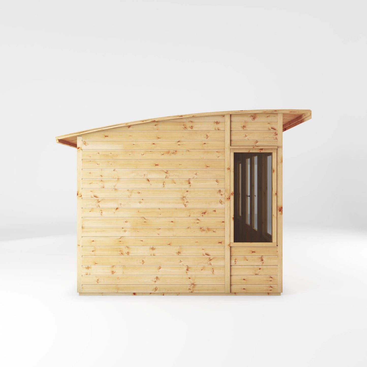 Wooden Summerhouse Shiplap T&G Curved Roof Double Door - Helios