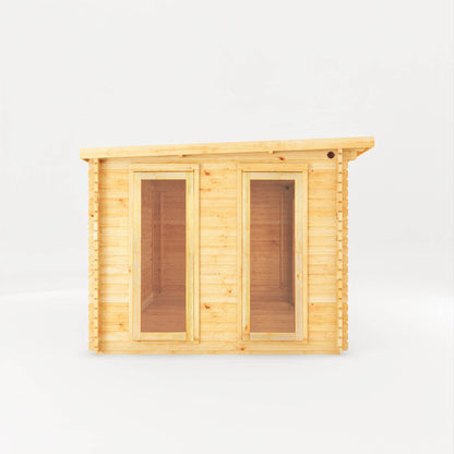 Studio Pent Log Cabin with Slatted or Patio Area