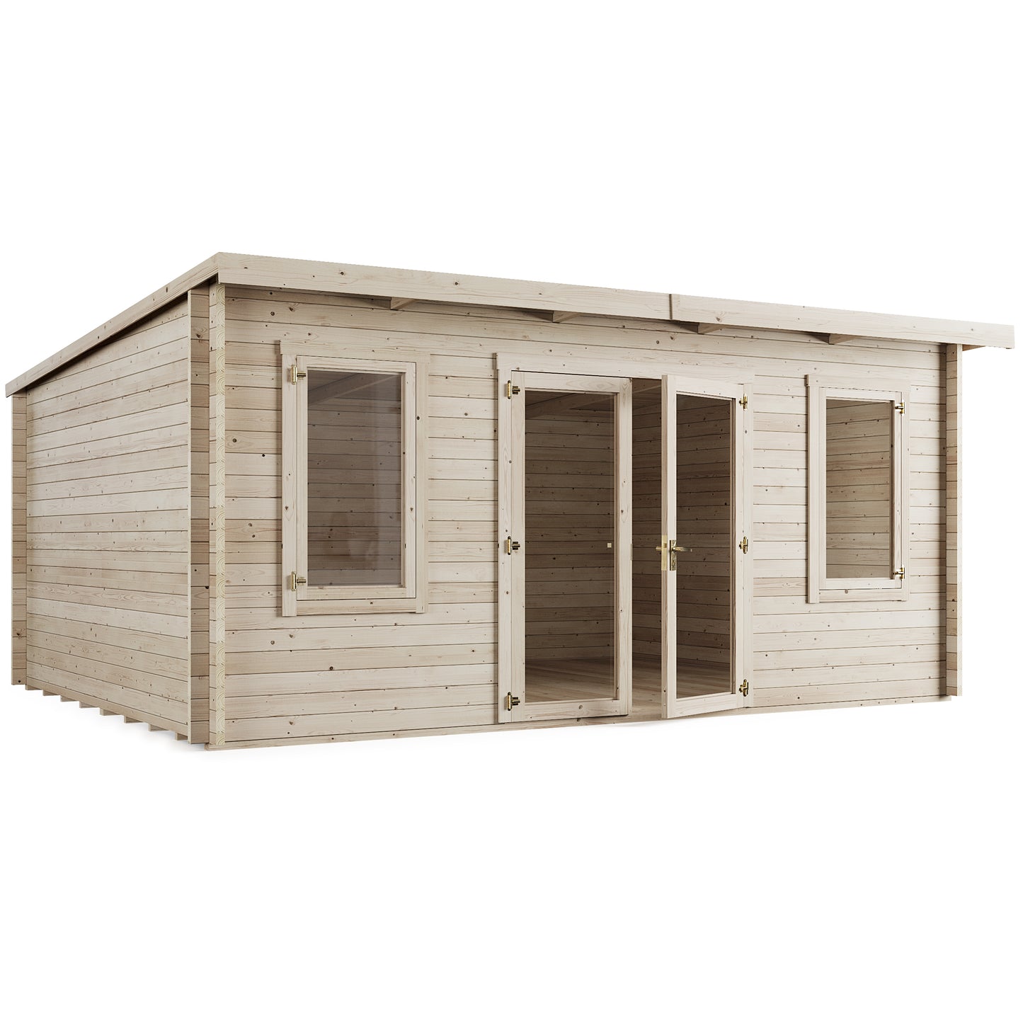 Ashley Pent Log Cabin - Premium Wooden Garden Office with Double Glazed Windows