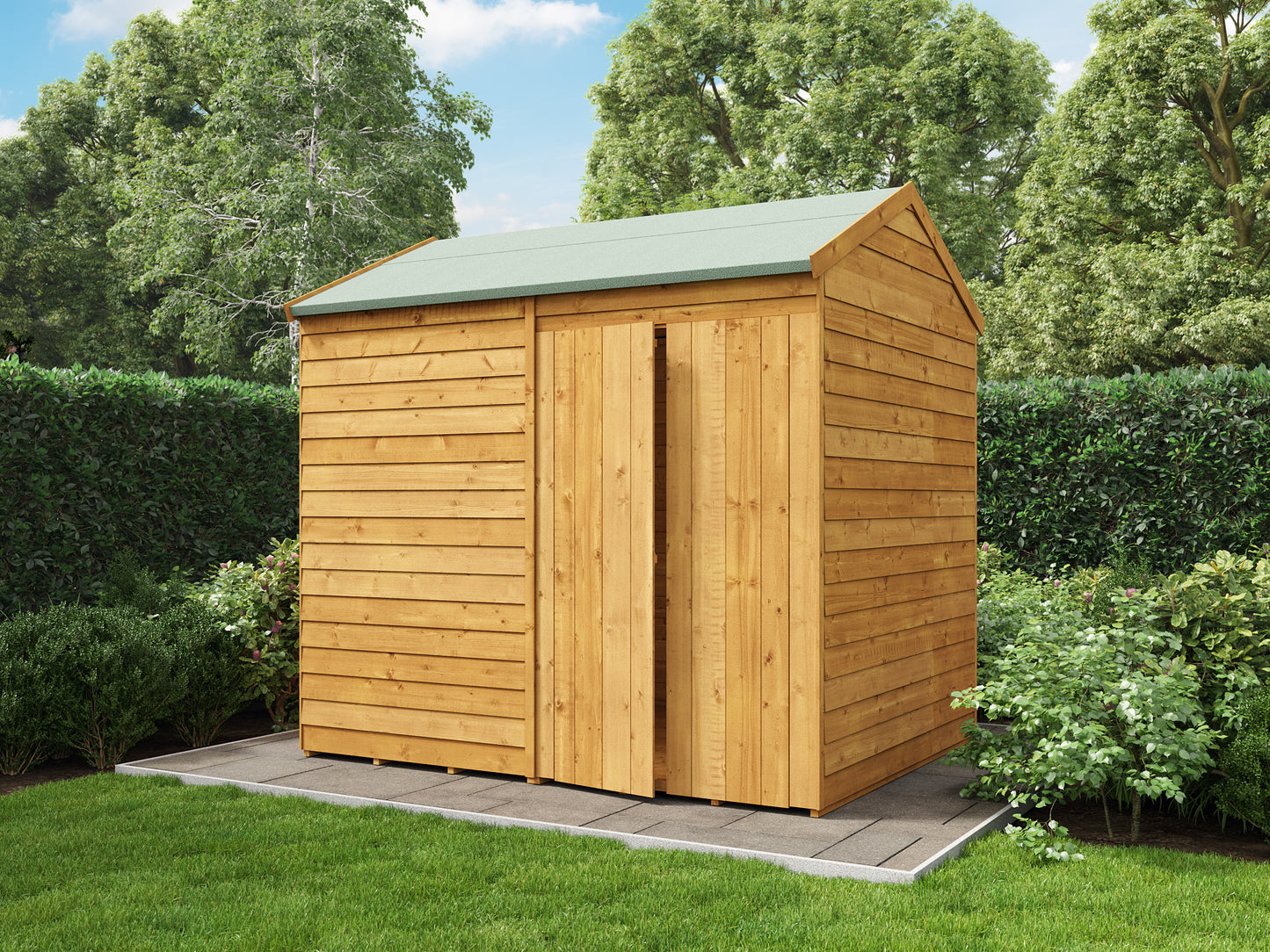 Versatile Overlap Wooden Garden Shed with Pent & Apex Roof Options