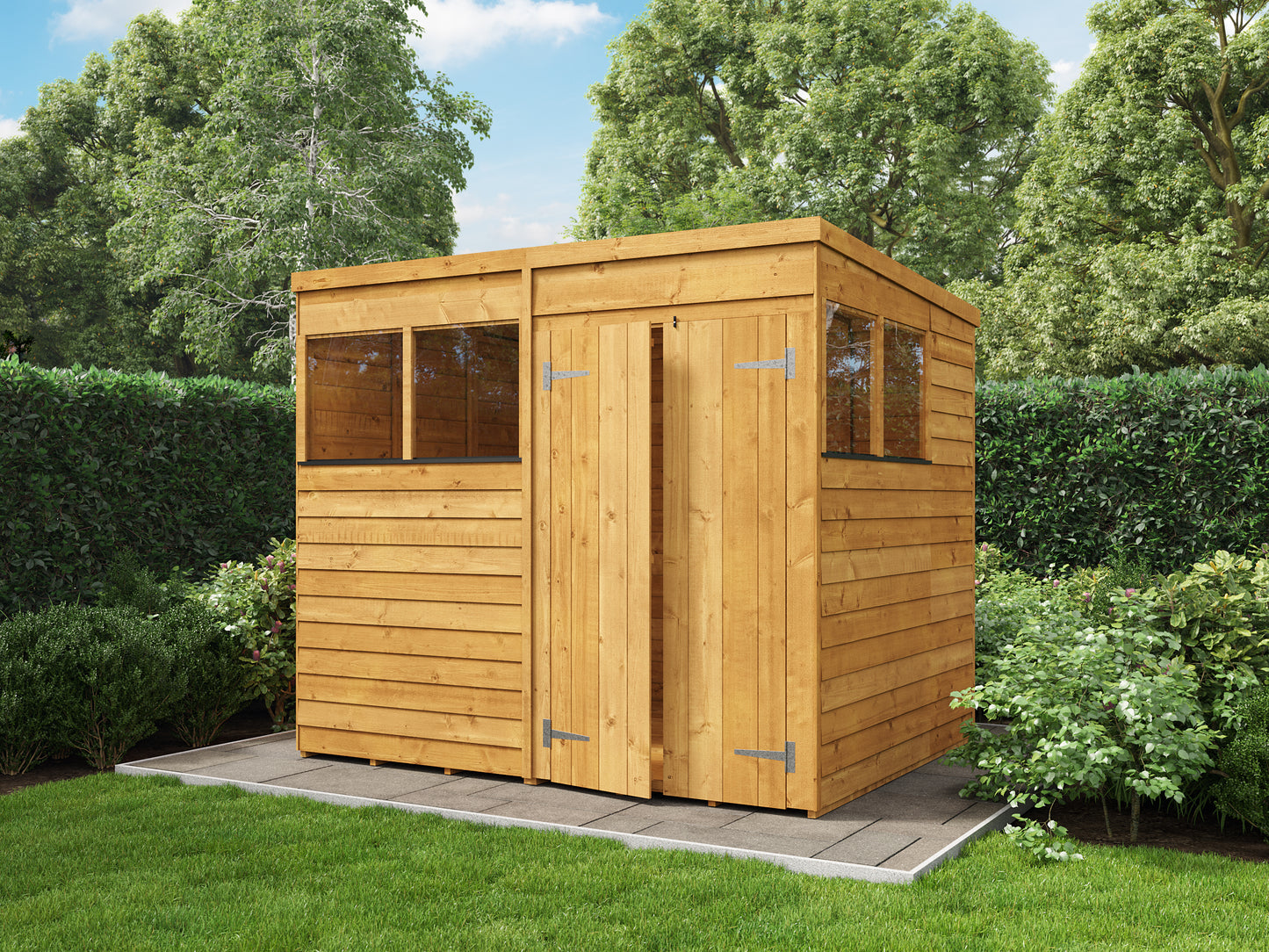 Versatile Overlap Wooden Garden Shed with Pent & Apex Roof Options