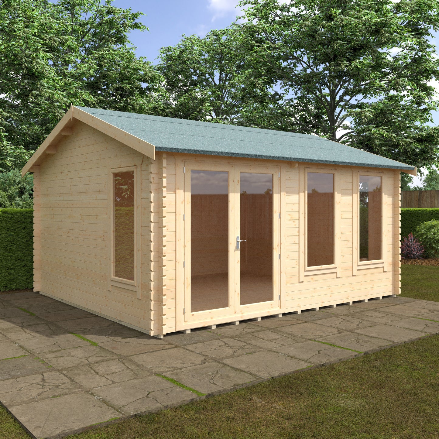 Sherborne 44mm Log Cabin - Elegant Outdoor Living