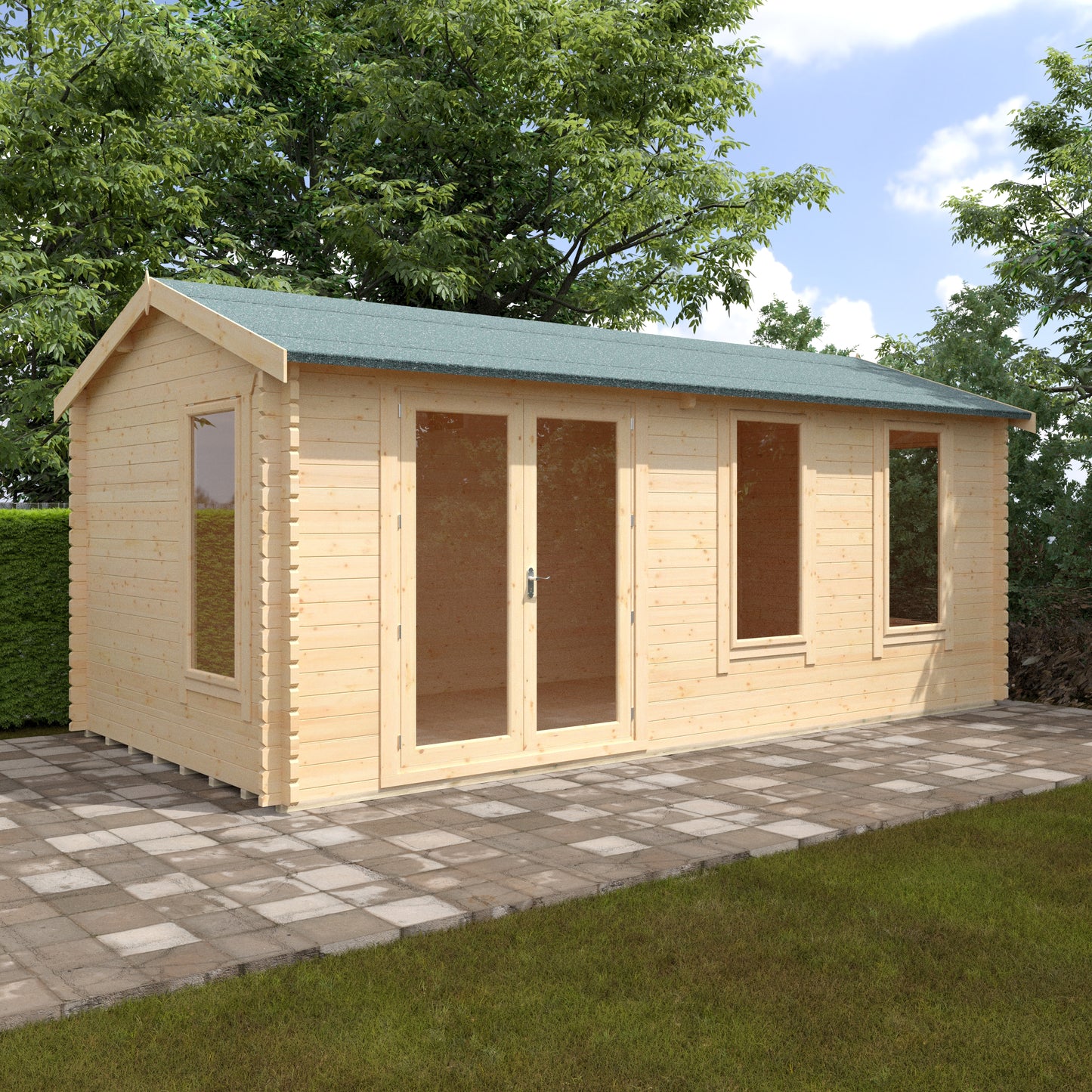 Sherborne 44mm Log Cabin - Elegant Outdoor Living