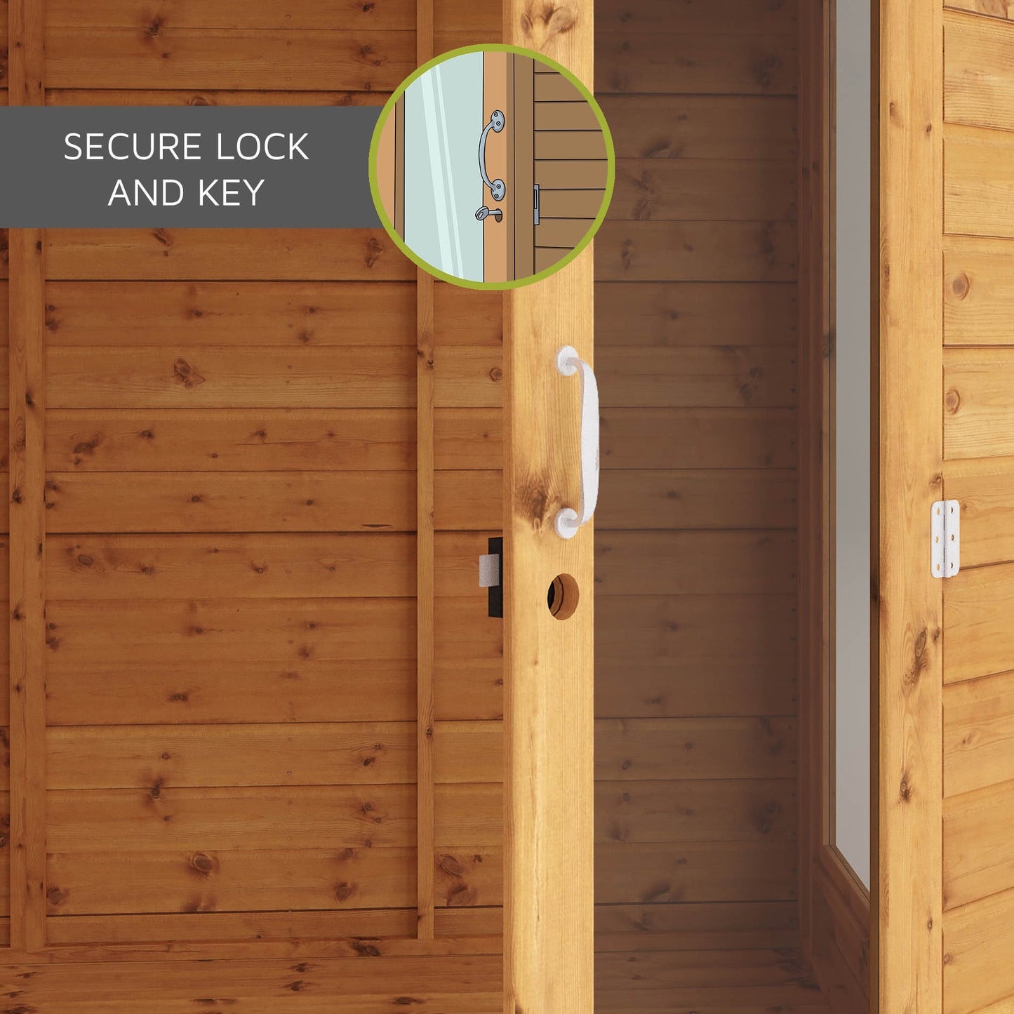 Premium Wooden Corner Summerhouse Shiplap Tounge & Groove French Doors