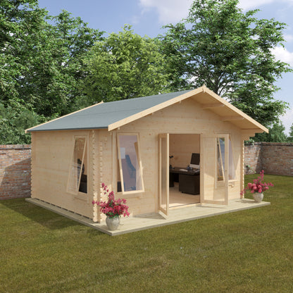 Sutton 44mm Log Cabin: Premium Outdoor Retreat