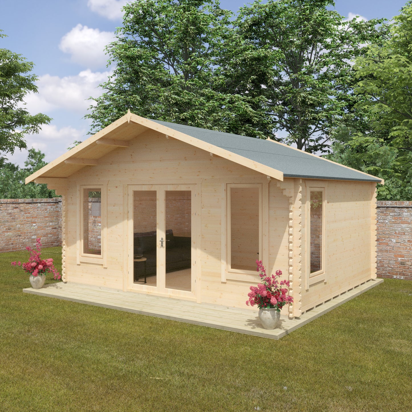 Sutton 44mm Log Cabin: Premium Outdoor Retreat