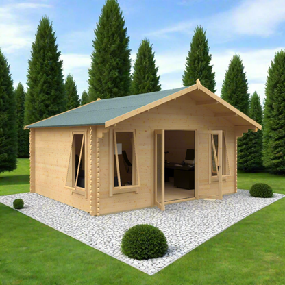 Sutton 44mm Log Cabin: Premium Outdoor Retreat