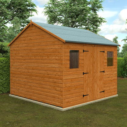 Workman Apex Wooden Shed - Spacious Storage with Full Height Double Doors