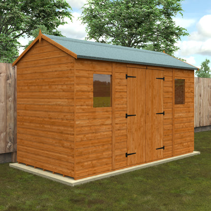 Workman Apex Wooden Shed - Spacious Storage with Full Height Double Doors