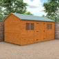 Workman Apex Wooden Shed - Spacious Storage with Full Height Double Doors