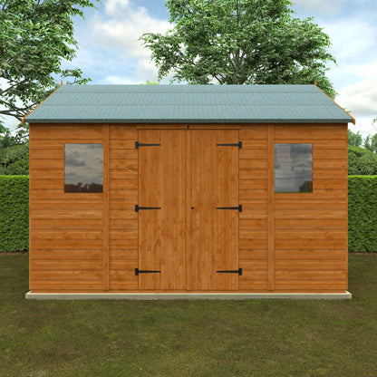 Workman Apex Wooden Shed - Spacious Storage with Full Height Double Doors