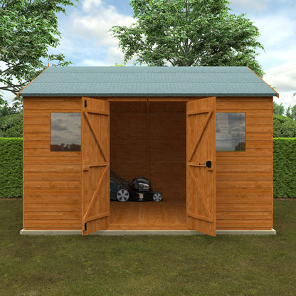 Workman Apex Wooden Shed - Spacious Storage with Full Height Double Doors