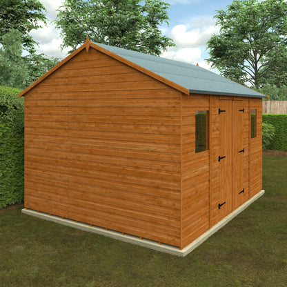 Workman Apex Wooden Shed - Spacious Storage with Full Height Double Doors